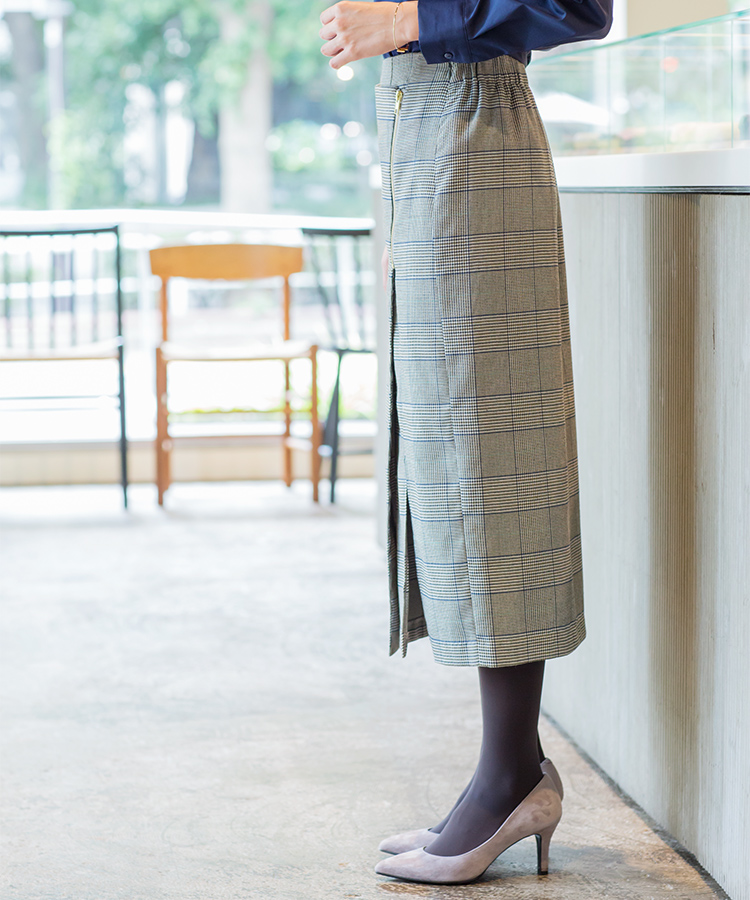 チェックロングタイトスカート | ラインナップ | ファッションレンタル【EDIST. CLOSET】