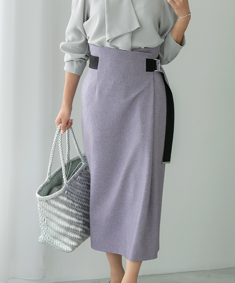グレイッシュラベンダーラップ風スカート | ラインナップ | ファッションレンタル【EDIST. CLOSET】