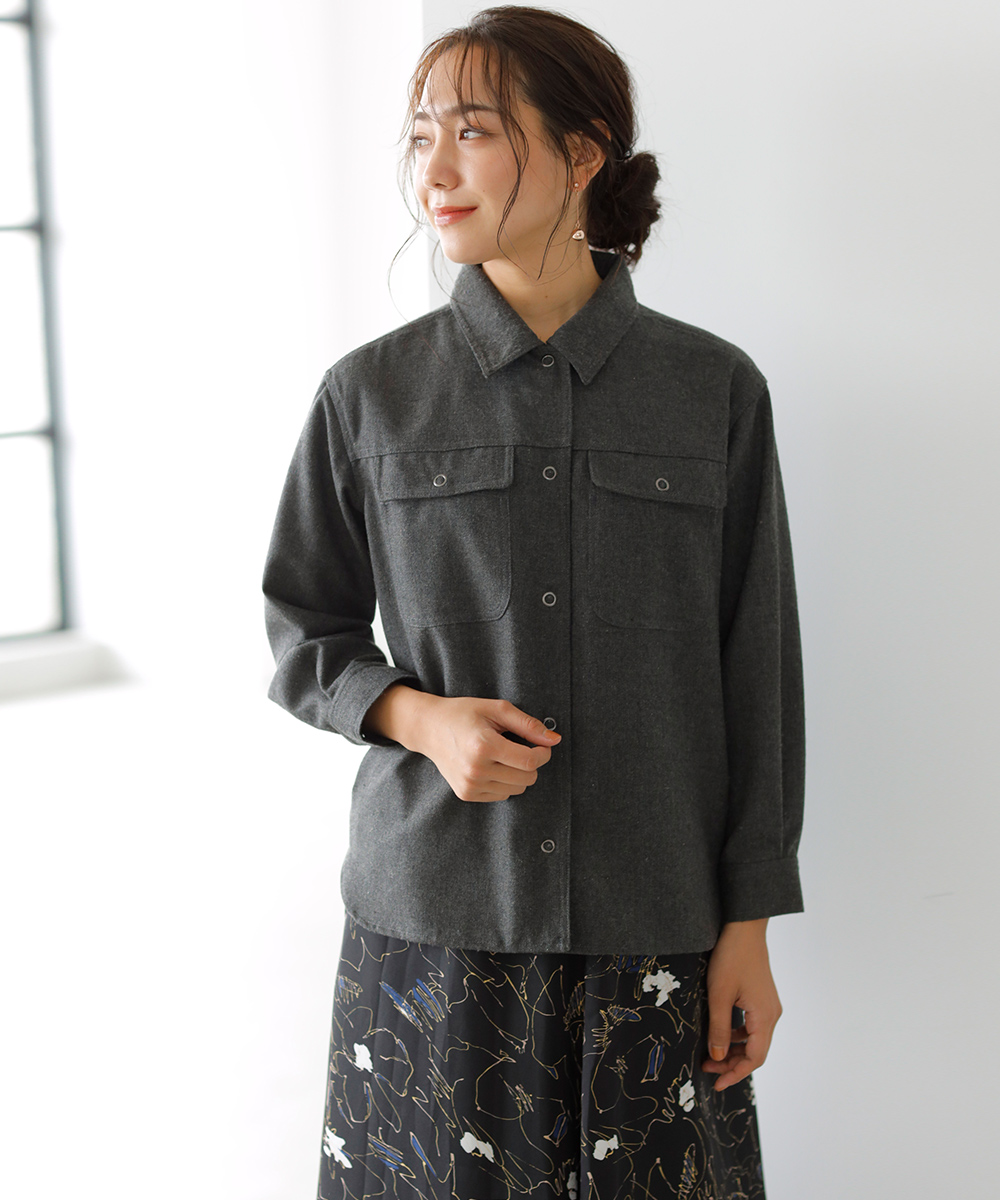 チャコールグレーポケットデザインシャツジャケット | ラインナップ | ファッションレンタル【EDIST. CLOSET】