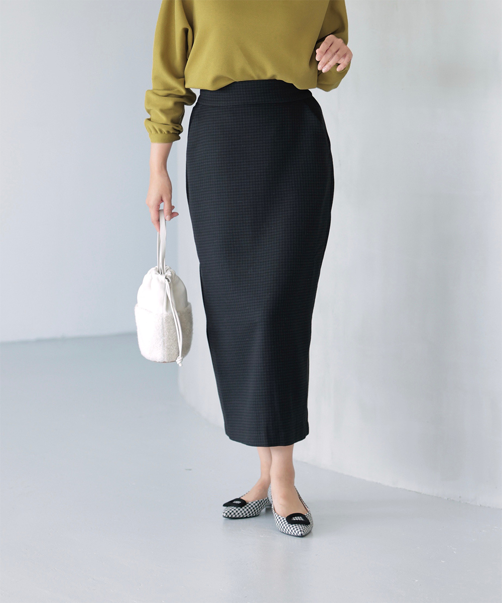 千鳥ジャガードロングタイトスカート | ラインナップ | ファッションレンタル【EDIST. CLOSET】