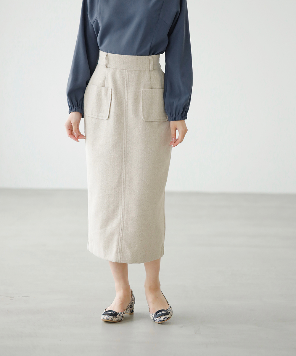 ヘリンボーンアウトポケットタイトスカート | ラインナップ | ファッションレンタル【EDIST. CLOSET】