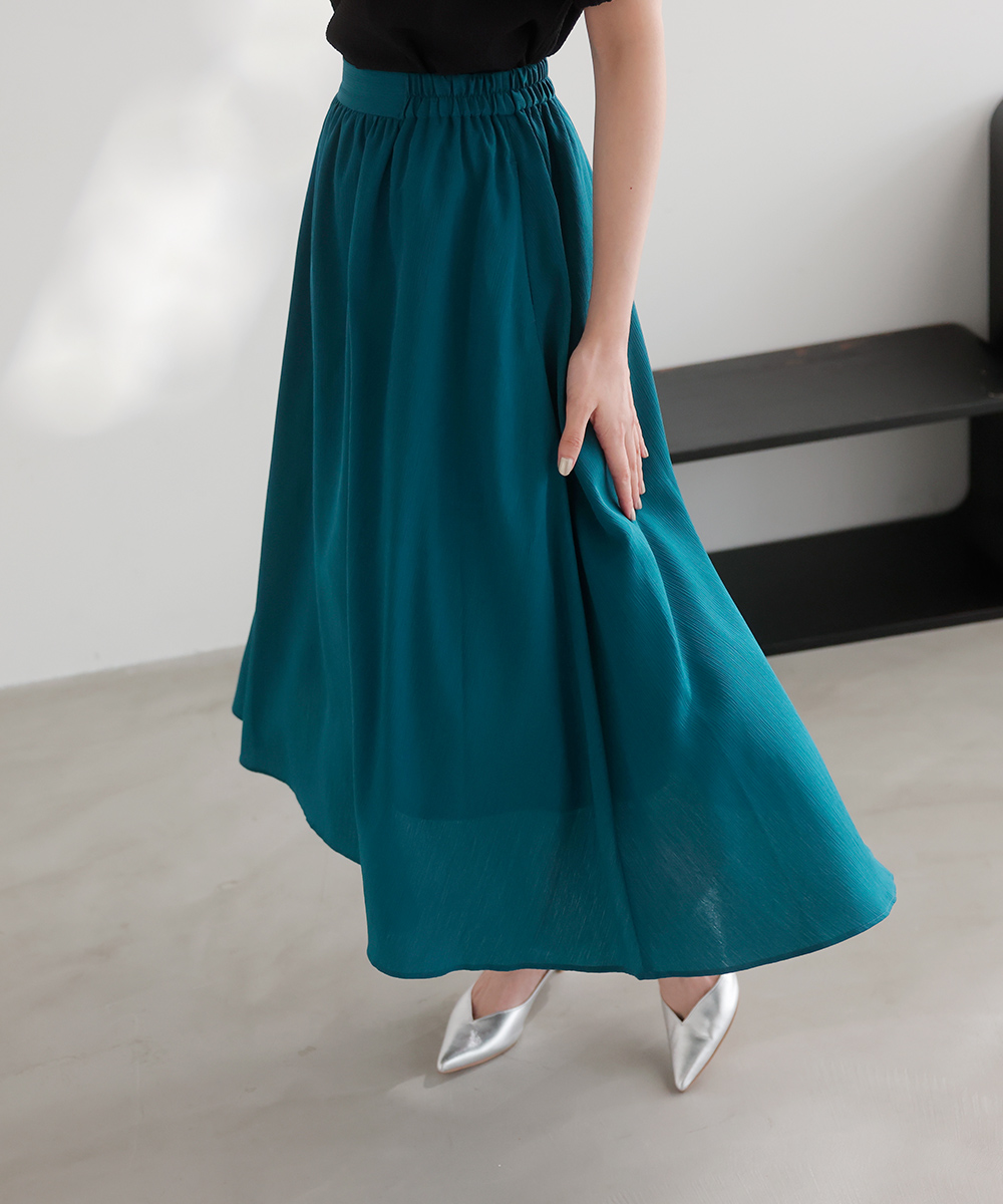 微光沢楊柳フレアギャザースカート | ラインナップ | ファッションレンタル【EDIST. CLOSET】